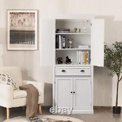 Kitchen Large Tall Sideboard Pantry Cabinet Cupboard with Adjustable Shelves