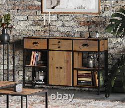 Kooky Reclaimed Wood & Coated Steel TV Units Sideboards Modular Units Consoles