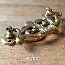 LARGE Antique Brass Handles Drawer Pulls Dresser Door Vintage Victorian c. 1898