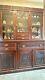 LARGE Carved Mahogany 3 Door Antique Dresser Bureau With Drawers & Cupboards