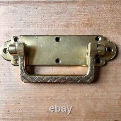 LARGE Drawer Pull Handle Chest Antique Brass Victorian Vintage Old 1800's HEAVY