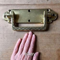 LARGE Drawer Pull Handle Chest Antique Brass Victorian Vintage Old 1800's HEAVY