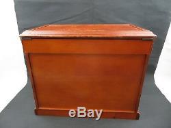 LARGE Dresser Top Jewelry Trinket Box with 8 drawers n 2 doors mirror top