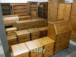 LARGE SOLID WOOD 5DOOR 2DRAWER WARDROBE H181 W215 D52cm -VISIT OUR WAREHOUSE