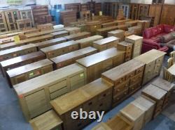 LARGE SOLID WOOD WELSH DRESSER / DISPLAY CABINET H183cm W137cm 6DRAWER 2DOOR
