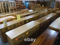 LARGE SOLID WOOD WELSH DRESSER / DISPLAY CABINET H183cm W137cm 6DRAWER 2DOOR