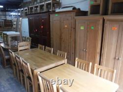 LARGE SOLID WOOD WELSH DRESSER / DISPLAY CABINET H183cm W137cm 6DRAWER 2DOOR