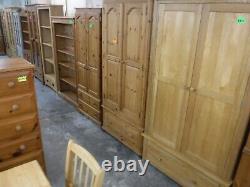 LARGE SOLID WOOD WELSH DRESSER / DISPLAY CABINET H193cm W100cm 2DRAWER 2DOOR