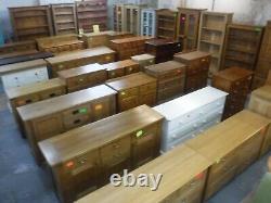 LARGE SOLID WOOD WELSH DRESSER / DISPLAY CABINET H193cm W100cm 2DRAWER 2DOOR