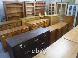 LARGE SOLID WOOD WELSH DRESSER / DISPLAY CABINET H193cm W100cm 2DRAWER 2DOOR