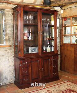 La Roque Solid Mahogany 2 Door 6 Drawer Large Sideboard Cabinet with Storage