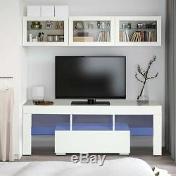 Large 160/200 CM TV Cabinet TV Stand Matt Body & High Gloss Doors LED Light