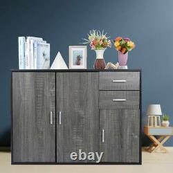 Large 3 Door 2 Drawer Sideboard Modern Grey Cupboard Unit TV Cabinet Furniture