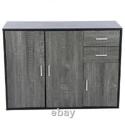 Large 3 Door 2 Drawer Sideboard Modern Grey Cupboard Unit TV Cabinet Furniture