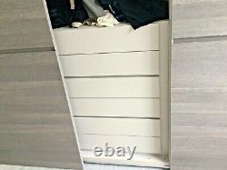 Large 3 Door Sliding Wardrobe-drawers-hanging Rails-storage-113 Wide-tcl