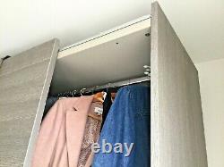 Large 3 Door Sliding Wardrobe-drawers-hanging Rails-storage-113 Wide-tcl