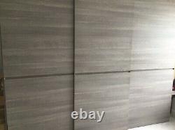 Large 3 Door Sliding Wardrobe-drawers-hanging Rails-storage-113 Wide-tcl