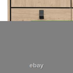 Large 3-Door Wardrobe Drawers & Hanging Rail, Modern Bedroom Storage