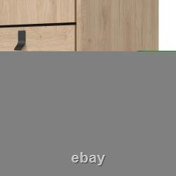 Large 3-Door Wardrobe Drawers & Hanging Rail, Modern Bedroom Storage