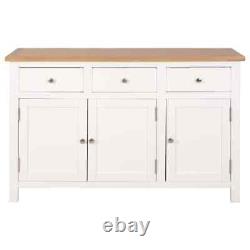 Large 3 Doors 2 Drawers Oak Wood Sideboard Furniture Storage Cupboard Cabinet