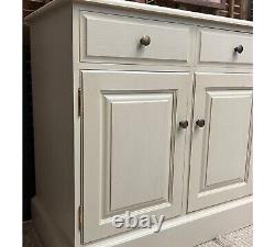 Large 4 Door Painted Pine Sideboard in Drop Cloth 168cm- Delivery Available