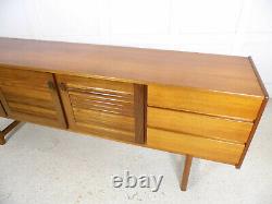 Large A. H. Mcintosh Teak Louvre Doors Sideboard Drinks cabinet TV Stand 1960s 70s