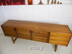 Large A. H. Mcintosh Teak Louvre Doors Sideboard Drinks cabinet TV Stand 1960s 70s
