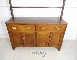 Large Antique 19th Century Oak Farmhouse Dresser Sideboard cabinet plate rack