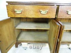 Large Antique 19th Century Oak Farmhouse Dresser Sideboard cabinet plate rack