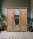 Large Antique Dutch European Pine Hall Cupboard Knockdown Wardrobe