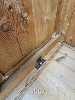 Large Antique Dutch European Pine Hall Cupboard Knockdown Wardrobe