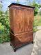 Large Antique Mahogany Regency Style Linen Press/ Bedroom Cupboard Bedroom Store