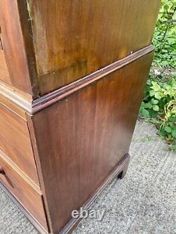 Large Antique Mahogany Regency Style Linen Press/ Bedroom Cupboard Bedroom Store