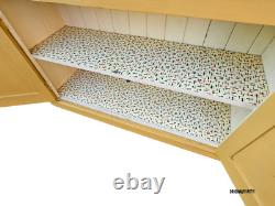 Large Antique Pine Housekeepers Linen Cupboard Mustard Yellow