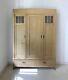 Large Antique Victorian European Pine Hall Cupboard Knockdown Wardrobe