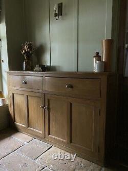 Large Antique Victorian Pine Sideboard Cupboard Server Dresser Kitchen Unit