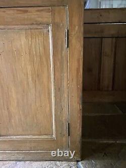 Large Antique Victorian Pine Sideboard Cupboard Server Dresser Kitchen Unit