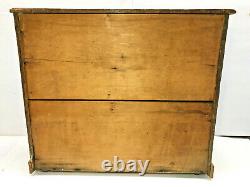 Large Antique circa (1895) 2 Drawer 2 Door Golden Oak Wood Spice Box Cabinet