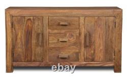 Large Cuba Natural Sheesham Sideboard (c6nw)