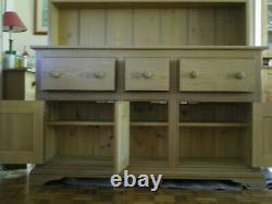Large Custom Made Solid Wood Waxed Pine Welsh Dresser Shabby Chic Kitchen