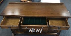 Large Dark Wood Old Charm Sideboard with 3 Drawers and 4 Doors CS SA6