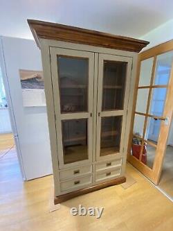 Large Display Cabinet Painted French Grey