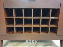 Large Drinks Cabinet Cocktail Bar 18 Bottle Wine Rack Serving Table Home Bar