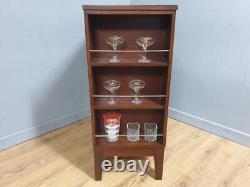 Large Drinks Cabinet Cocktail Bar 18 Bottle Wine Rack Serving Table Home Bar