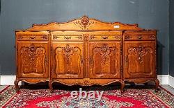 Large French Oak Louis XV 4 Door/Drawer Breakfront Sideboard CONSB78