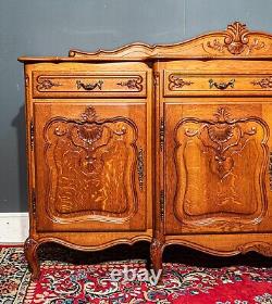 Large French Oak Louis XV 4 Door/Drawer Breakfront Sideboard CONSB78