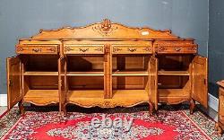 Large French Oak Louis XV 4 Door/Drawer Breakfront Sideboard CONSB78