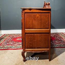 Large French Oak Louis XV 4 Door/Drawer Breakfront Sideboard CONSB78