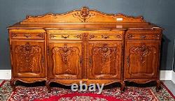 Large French Oak Louis XV 4 Door/Drawer Breakfront Sideboard CONSB78