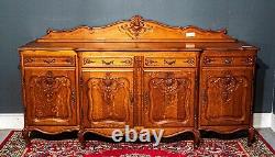 Large French Oak Louis XV 4 Door/Drawer Breakfront Sideboard CONSB78